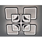 Стельова LED-люстра Diasha 8060/4+4BK 165W, Ø60×14 см, 3 кольори світла, диммер, пульт Стельова LED-люстра Diasha 8060/4+4BK 165W, Ø60×14 см, 3 кольори світла, диммер, пульт