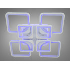 Стельова LED-люстра Diasha 8060/4+4WH 165W, Ø60×14 см, 3 кольори світла, диммер, пульт Стельова LED-люстра Diasha 8060/4+4WH 165W, Ø60×14 см, 3 кольори світла, диммер, пульт