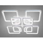Стельова LED-люстра Diasha 8060/4+4WH 165W, Ø60×14 см, 3 кольори світла, диммер, пульт Стельова LED-люстра Diasha 8060/4+4WH 165W, Ø60×14 см, 3 кольори світла, диммер, пульт