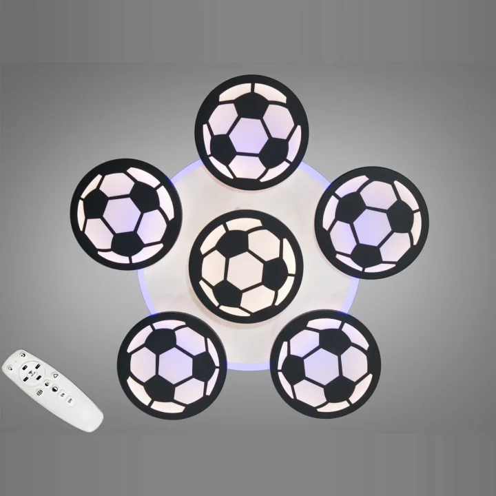 Люстра 8065/5+1BK LED 3color d