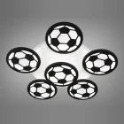 Люстра 8065/5+1BK LED 3color d