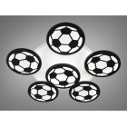 Люстра стельова LED Diasha 8065/5+1BK, 105W, 4100K, чорний акрил, сучасний стиль для дитячої та офісу