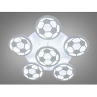 Люстра стельова LED Diasha 8065/5+1WH, 105W, 3200K-6500K, білий акрил, сучасний стиль для дитячої, коридору, кафе
