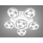 Люстра стельова LED Diasha 8065/5+1WH, 105W, 3200K-6500K, білий акрил, сучасний стиль для дитячої, коридору, кафе