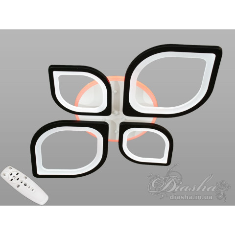 Світлодіодна люстра Diasha 8073/2+2BK LED 3color dimmer