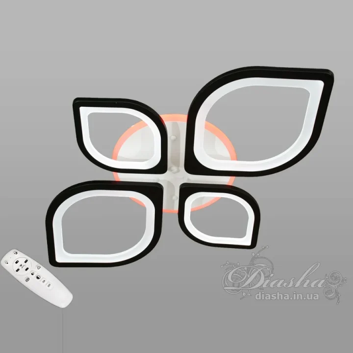 Люстра 8073/2+2BK LED 3color d