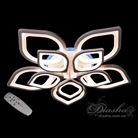 Стельова світлодіодна люстра Diasha 8073/5+5WH 3color LED dimmer (пульт) Стельова світлодіодна люстра Diasha 8073/5+5WH 3color LED dimmer (пульт)