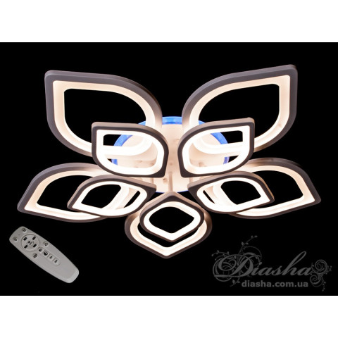 Стельова світлодіодна люстра Diasha 8073/5+5WH 3color LED dimmer