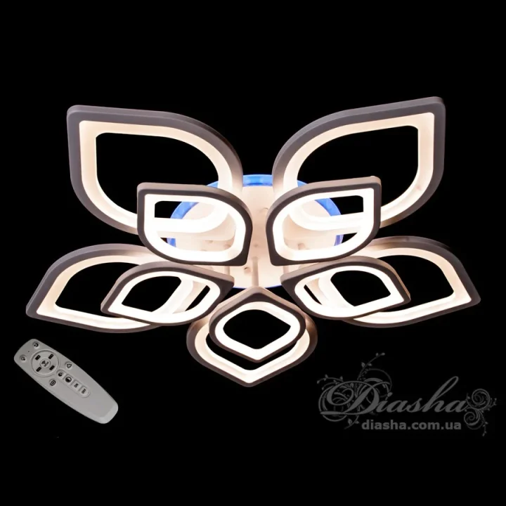 Люстра 8073/5+5WH LED 3color d