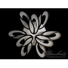 Люстра стельова LED Diasha 8090/6+3BK, 150W, 4100K, 3200K, 6500K, чорний метал, сучасний стиль, для коридору, вітальні, спальні
