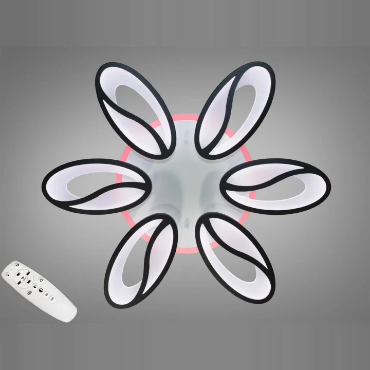 Люстра 8090/6BK LED 3color dim