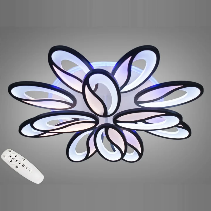 Люстра 8090/8+4BK LED 3color d