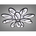 Люстра стельова LED Diasha 8090/8+4BK, 190W, 4100K, чорний метал, сучасний стиль для дому
