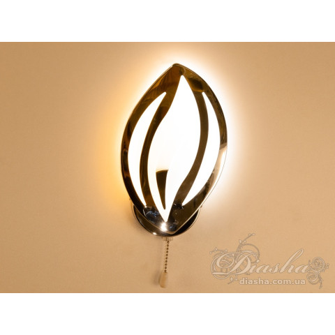 Бра настінне LED Diasha 8092/1G, 17W, золоте, металевий каркас, акриловий плафон, сучасний стиль для спальні Бра настінне LED Diasha 8092/1G, 17W, золоте, металевий каркас, акриловий плафон, сучасний стиль для спальні