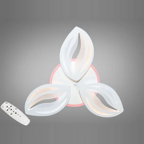 Стельовий світильник LED Diasha 8092/3WH 3color dim, білий акрил, сучасний стиль (pульт і диммер)