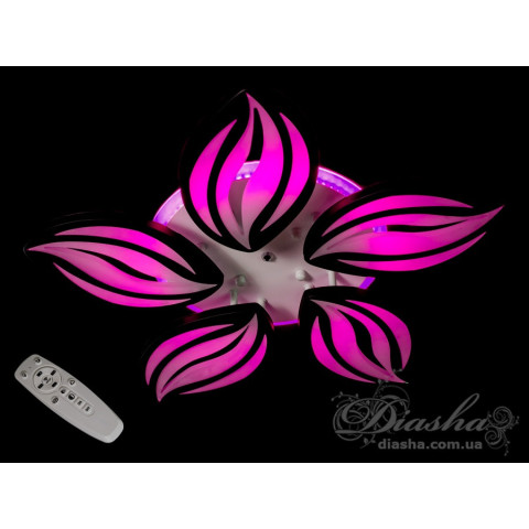Люстра стельова LED Diasha 8092/5BK, 95W, 4100K, акрил, сучасний стиль для дому