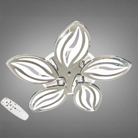 Стельова LED-люстра Diasha 8092/5HR 75W, Ø58х8 см, 3 кольори світла, диммер, пульт