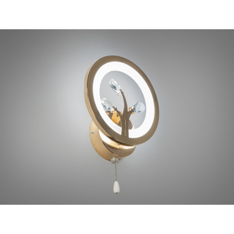 Світильник декоративний LED Diasha 8135/1G, 16W, золото, акриловий плафон, висота 22 см, IP20