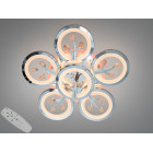 Стельовий LED-світильник «Квіткове сяйво» Diasha 8135/5+1HR — 95 Вт, диммер, пульт, 6 світлових кілець Стельовий LED-світильник «Квіткове сяйво» Diasha 8135/5+1HR — 95 Вт, диммер, пульт, 6 світлових кілець
