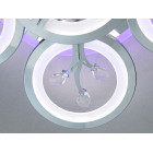 Стельовий LED-світильник «Квіткове сяйво» Diasha 8135/5+1HR — 95 Вт, диммер, пульт, 6 світлових кілець Стельовий LED-світильник «Квіткове сяйво» Diasha 8135/5+1HR — 95 Вт, диммер, пульт, 6 світлових кілець