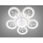 Стельовий LED-світильник «Біла орхідея» Diasha 8135/5+1WH — 95 Вт, диммер, пульт, 6 світлових кілець