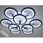 Стильна LED люстра Dasha 8135/6+3BK LED 3color чорна, з пультом і димером 64 см Стильна LED люстра Dasha 8135/6+3BK LED 3color чорна, з пультом і димером 64 см