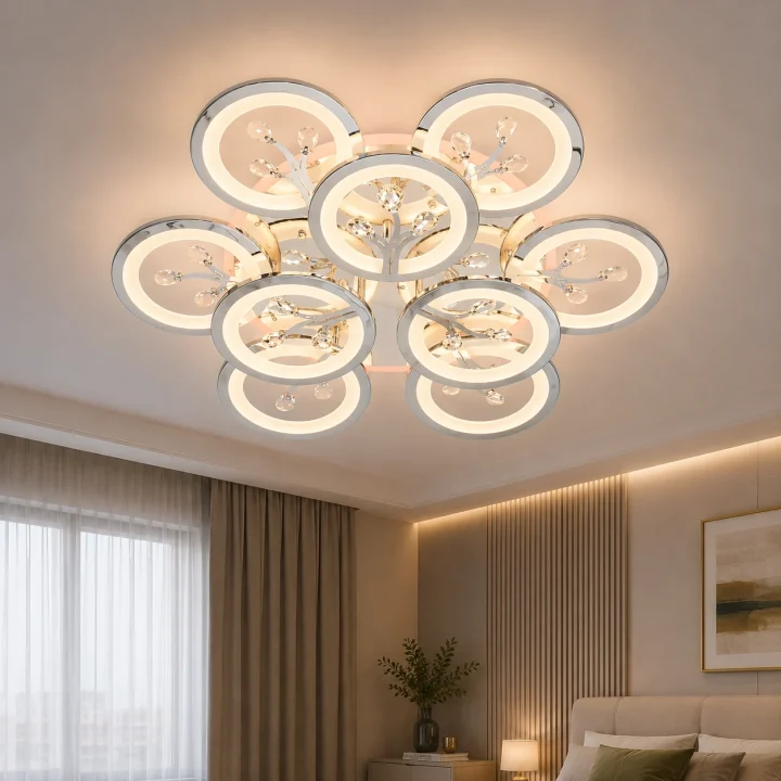 Люстра 8135/6+3HR LED 3color d