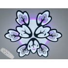 Дизайнерська стельова LED люстра Diasha 8148/6+3BK Petal чорна, 9 плафонів, 185 Вт, 80 см, 16-25m2 Дизайнерська стельова LED люстра Diasha 8148/6+3BK Petal чорна, 9 плафонів, 185 Вт, 80 см, 16-25m2