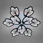 Люстра 8148/6+3BK LED 3color d