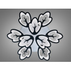 Дизайнерська стельова LED люстра Diasha 8148/6+3BK Petal чорна, 9 плафонів, 185 Вт, 80 см, 16-25m2 Дизайнерська стельова LED люстра Diasha 8148/6+3BK Petal чорна, 9 плафонів, 185 Вт, 80 см, 16-25m2