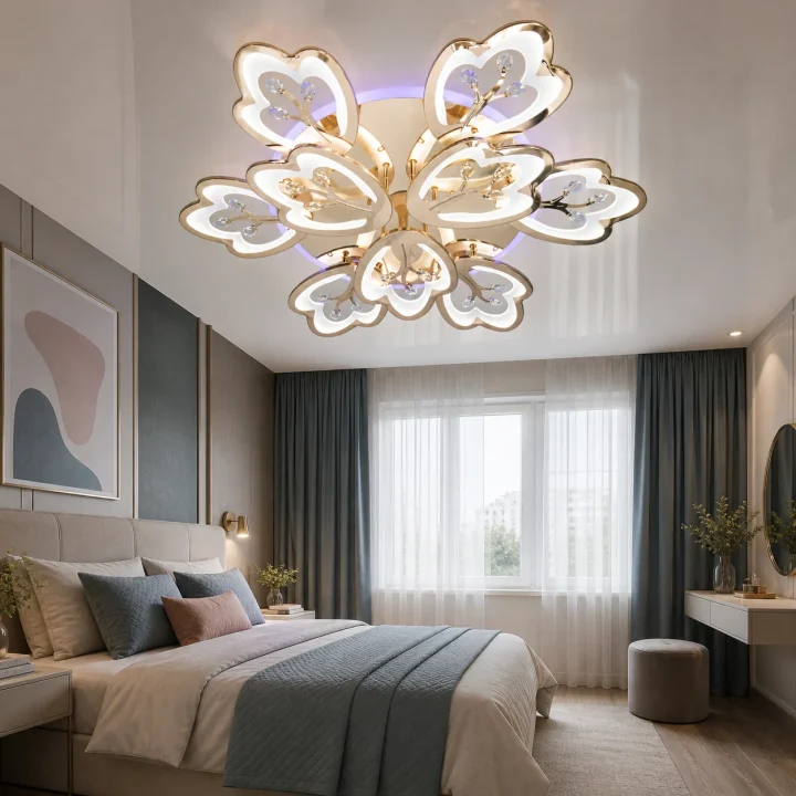Люстра 8148/6+3G LED 3color di