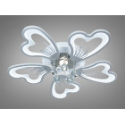 Компактна стельова LED-люстра для кухні Diasha 8154/5WH біла, 5 пелюсток, 75 Вт, 55 см, 10-16m2 Компактна стельова LED-люстра для кухні Diasha 8154/5WH біла, 5 пелюсток, 75 Вт, 55 см, 10-16m2