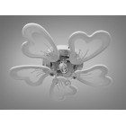 Компактна стельова LED-люстра для кухні Diasha 8154/5WH біла, 5 пелюсток, 75 Вт, 55 см, 10-16m2 Компактна стельова LED-люстра для кухні Diasha 8154/5WH біла, 5 пелюсток, 75 Вт, 55 см, 10-16m2