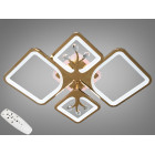 Стельова LED-люстра Diasha 8157/2+2G 83W, 68×49×12 см, 3 кольори світла, золото