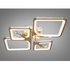Стельова LED-люстра Diasha 8157/2+2G 83W, 68×49×12 см, 3 кольори світла, золото