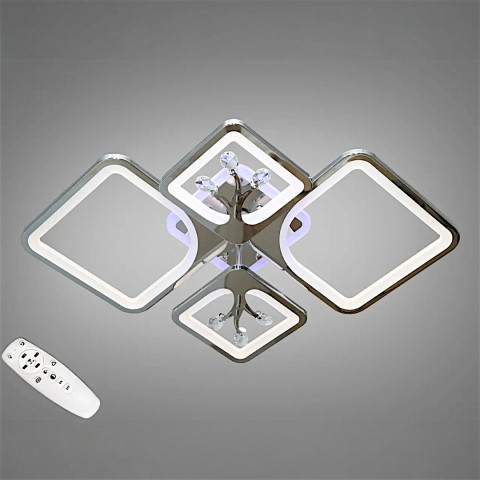 Сучасна стельова LED-люстра Diasha 8157/2+2HR LED 3color dimmer, 83W, 4565 lm, димер