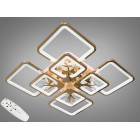 Стельова LED-люстра Diasha 8157/4+4G 190W, 60×60×12 см, 3 кольори світла, диммер, пульт