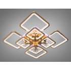 Стельова LED-люстра Diasha 8157/4+4G 190W, 60×60×12 см, 3 кольори світла, диммер, пульт