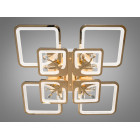 Стельова LED-люстра Diasha 8157/4+4G 190W, 60×60×12 см, 3 кольори світла, диммер, пульт