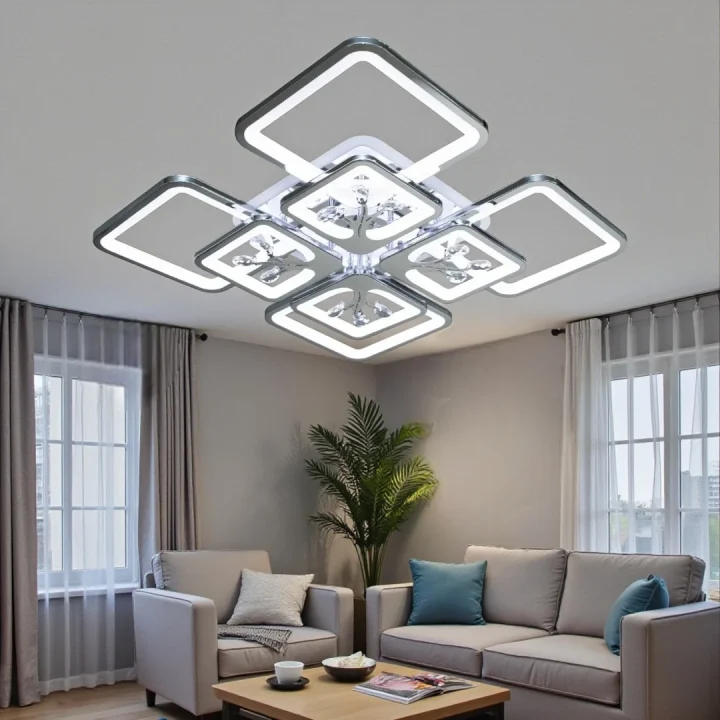 Люстра 8157/4+4HR LED 3color d