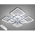 Стельова LED-люстра Diasha 8157/4+4HR 190W, 60×60×12 см, 3 кольори світла, диммер, пульт Стельова LED-люстра Diasha 8157/4+4HR 190W, 60×60×12 см, 3 кольори світла, диммер, пульт