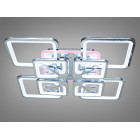 Стельова LED-люстра Diasha 8157/4+4HR 190W, 60×60×12 см, 3 кольори світла, диммер, пульт Стельова LED-люстра Diasha 8157/4+4HR 190W, 60×60×12 см, 3 кольори світла, диммер, пульт