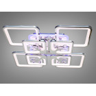 Стельова LED-люстра Diasha 8157/4+4HR 190W, 60×60×12 см, 3 кольори світла, диммер, пульт Стельова LED-люстра Diasha 8157/4+4HR 190W, 60×60×12 см, 3 кольори світла, диммер, пульт