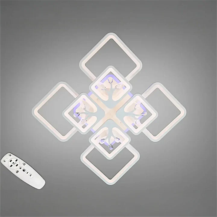 Люстра 8157/4+4WH LED 3color d