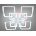 Стельова LED-люстра Diasha 8157/4+4WH 190W, 60×60×12 см, 3 кольори світла, диммер, пульт