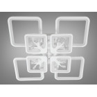 Стельова LED-люстра Diasha 8157/4+4WH 190W, 60×60×12 см, 3 кольори світла, диммер, пульт