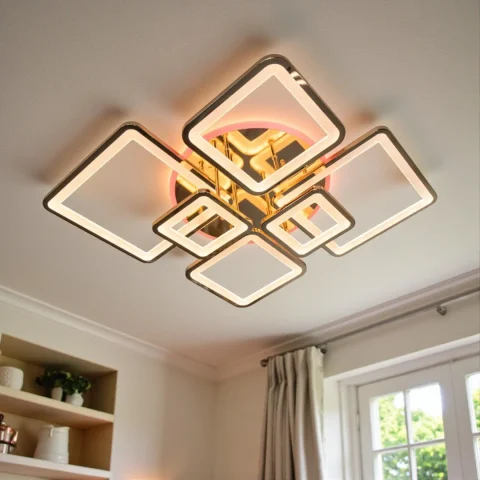 Потолочная LED-люстра Diasha 8160/6G 150W, 6325 lm, диммер (3 цвета)