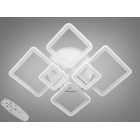 Стельова LED-люстра Diasha 8160/6WH 3color з пультом і димером, біла, 150 W, 6325 lm, сучасні квадратні LED-плафони 97×71 Стельова LED-люстра Diasha 8160/6WH 3color з пультом і димером, біла, 150 W, 6325 lm, сучасні квадратні LED-плафони 97×71