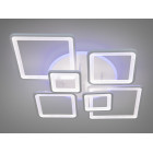 Стельова LED-люстра Diasha 8160/6WH 3color з пультом і димером, біла, 150 W, 6325 lm, сучасні квадратні LED-плафони 97×71 Стельова LED-люстра Diasha 8160/6WH 3color з пультом і димером, біла, 150 W, 6325 lm, сучасні квадратні LED-плафони 97×71