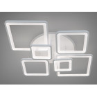 Стельова LED-люстра Diasha 8160/6WH 3color з пультом і димером, біла, 150 W, 6325 lm, сучасні квадратні LED-плафони 97×71 Стельова LED-люстра Diasha 8160/6WH 3color з пультом і димером, біла, 150 W, 6325 lm, сучасні квадратні LED-плафони 97×71